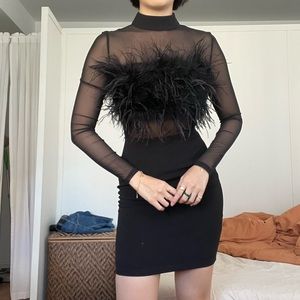 Missguided feather minidress